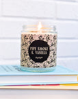 Pipe Smoke and Vanilla Candle